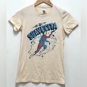 Women's Suavecita Cotton Cream Color T-Shirt Size M